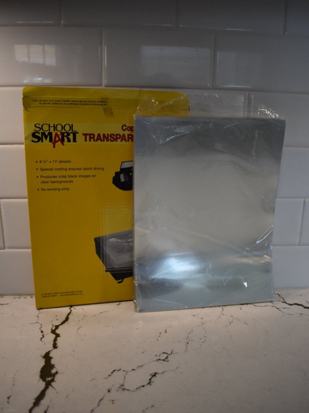 School Smart Copier Transparency Film 8.5x11 Clear Sheets 079880 Open Box